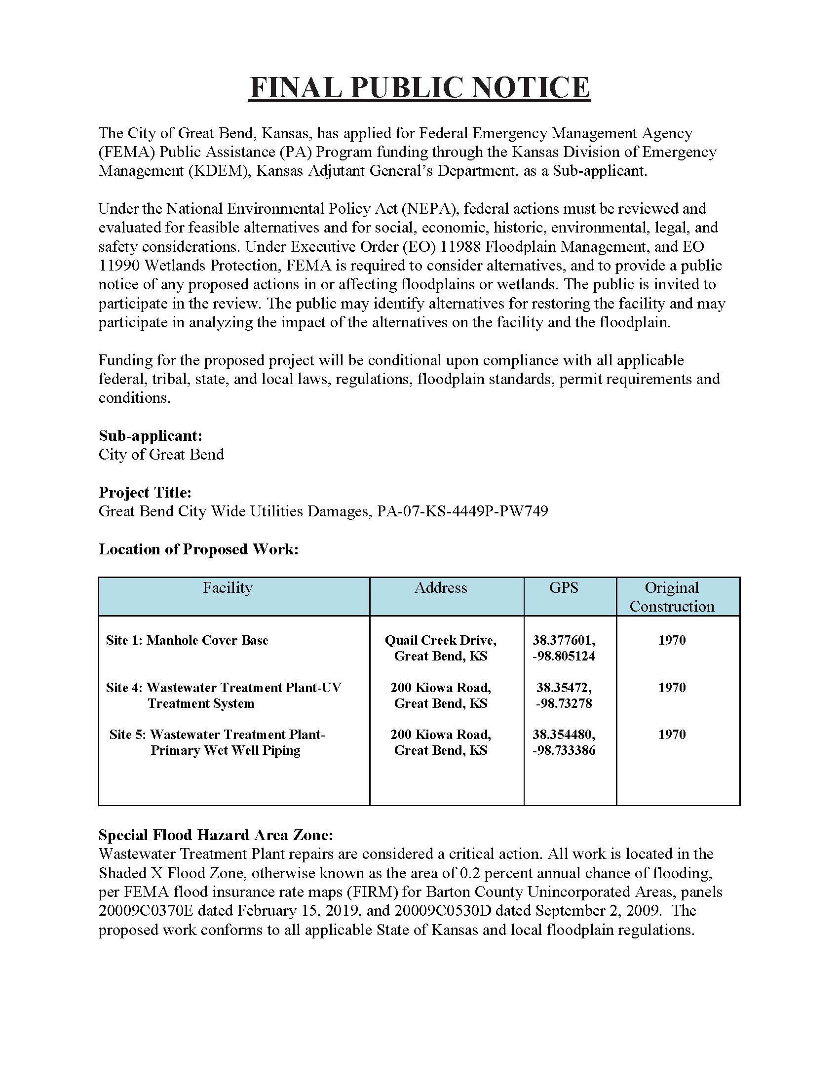 20220520_ PA 4449 PW 749 GM 183346 - Final Public Notice_City of Great Bend Utilities_Page_1